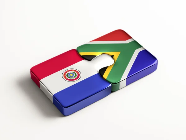 South Africa Paraguay  Puzzle Concept — Stock Photo, Image