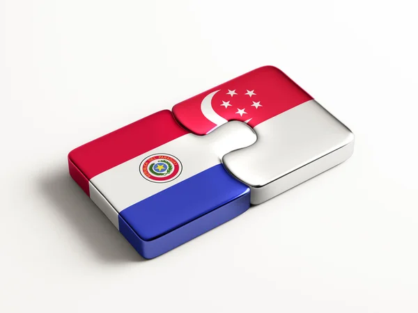 Singapore Paraguay puzzel Concept — Stockfoto