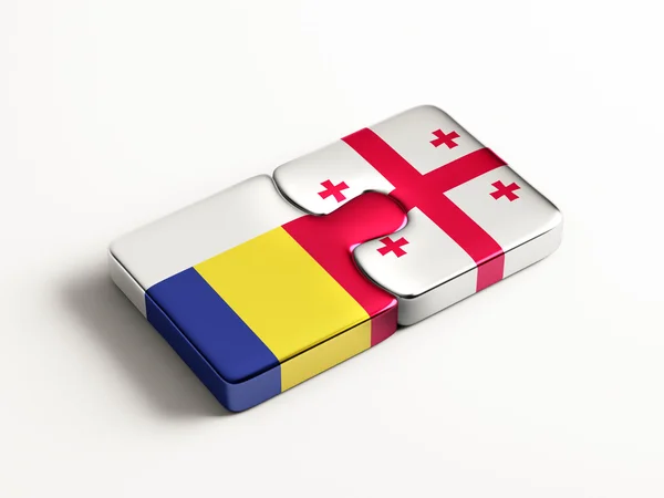 Roumanie Géorgie Puzzle Concept — Photo