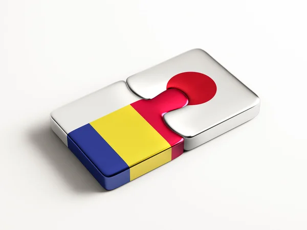 Romania Giappone Puzzle Concept — Foto Stock