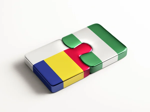 Romania Nigeria  Puzzle Concept — Stock Photo, Image