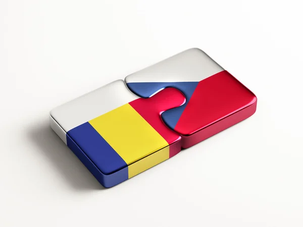 Romania Repubblica Ceca Puzzle Concept — Foto Stock