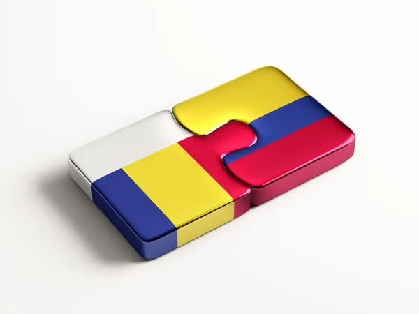 Romania Colombia  Puzzle Concept — Stock Photo, Image