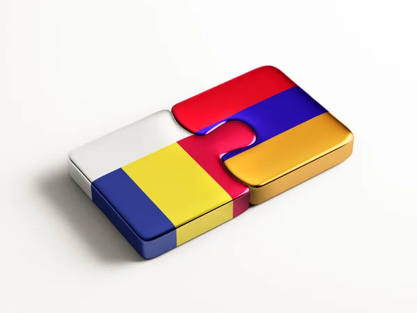 Romania Armenia  Puzzle Concept — Stock Photo, Image
