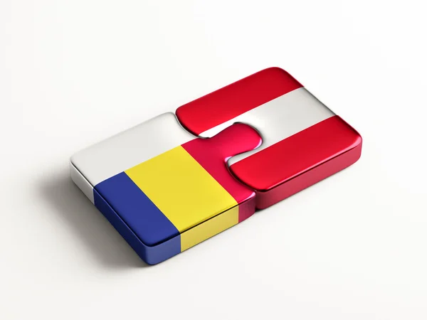 Romania Austria  Puzzle Concept — Stock Photo, Image