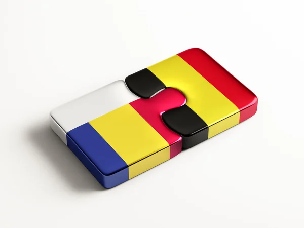 Roemenië België puzzel Concept — Stockfoto