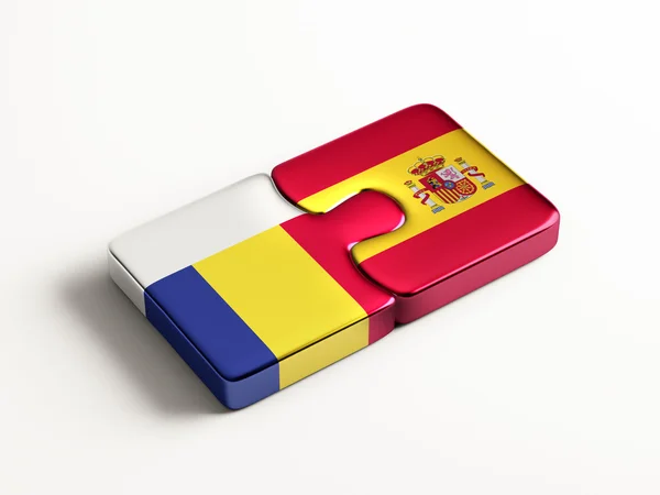 Romania Spain  Puzzle Concept — Stock Photo, Image