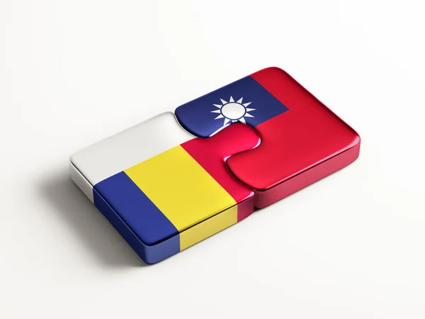 ルーマニア台湾パズル コンセプト — ストック写真