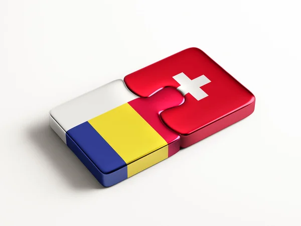 Roemenië Zwitserland puzzel Concept — Stockfoto