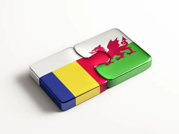 Roemenië Wales puzzel Concept — Stockfoto