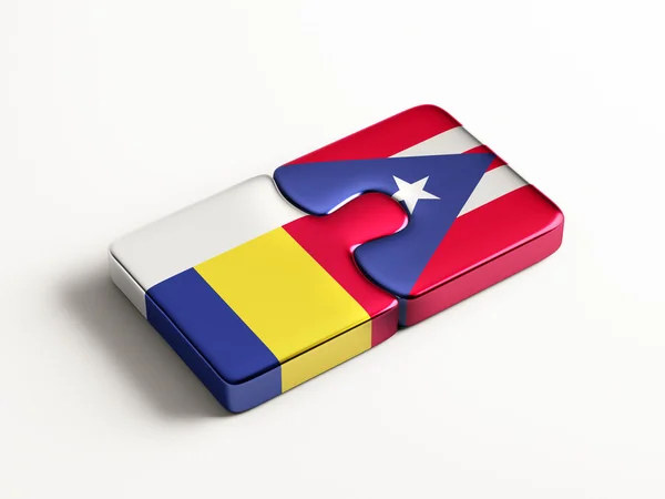 Rumania Puerto Rico Puzzle Concepto —  Fotos de Stock