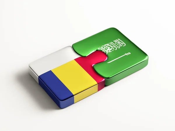 Arabia Saudita Rumania Puzzle Concepto — Foto de Stock