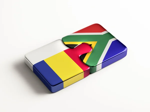 South Africa Romania  Puzzle Concept — Stock Photo, Image