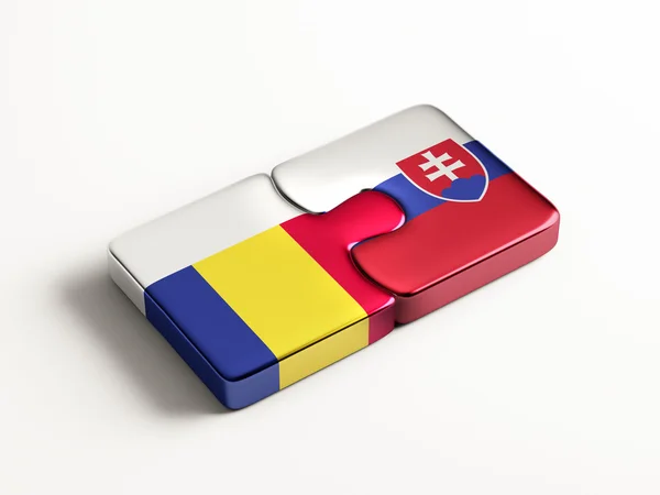 Eslovaquia Rumania Puzzle Concepto —  Fotos de Stock