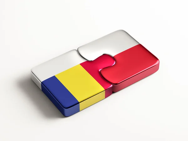 Poland Romania  Puzzle Concept — Stock Photo, Image