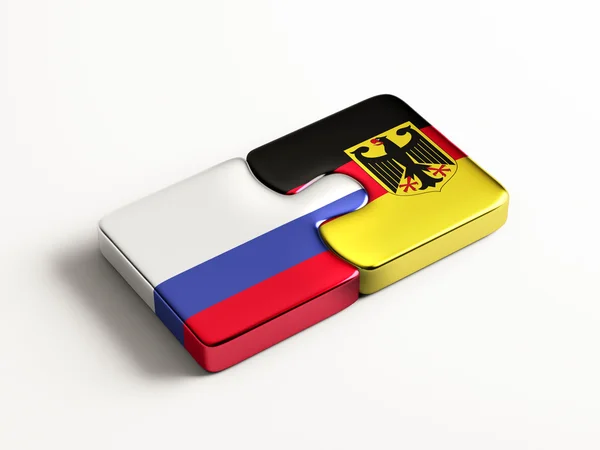 Russia Germany  Puzzle Concept — Stock Photo, Image