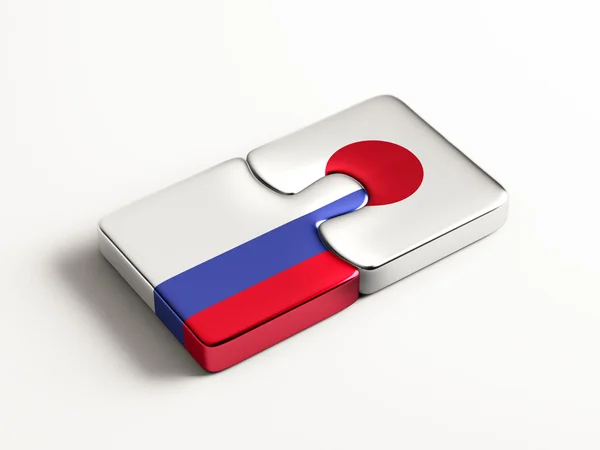 러시아 일본 퍼즐 개념 — 스톡 사진