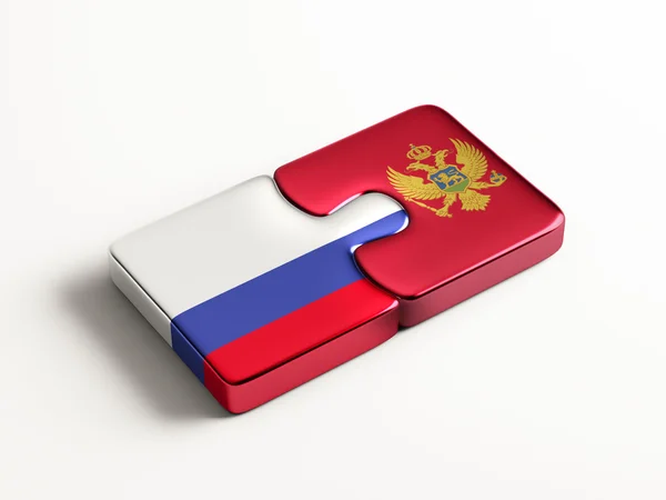 Rússia Montenegro Puzzle Concept — Fotografia de Stock
