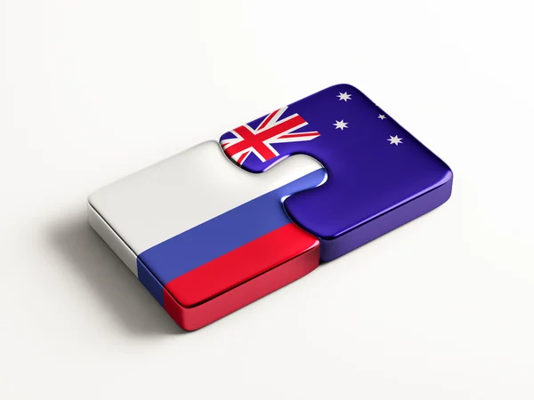 Rusland Australië puzzel Concept — Stockfoto