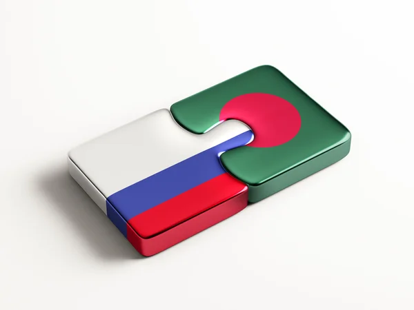 Rusia Bangladesh Puzzle Concepto —  Fotos de Stock