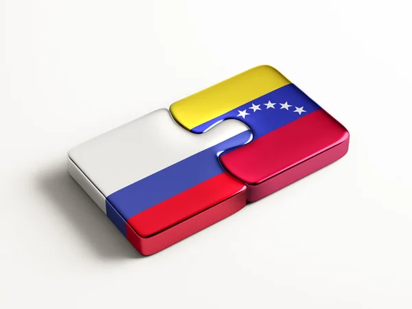 Rosja Wenezuela logiczne pojęcia — Zdjęcie stockowe