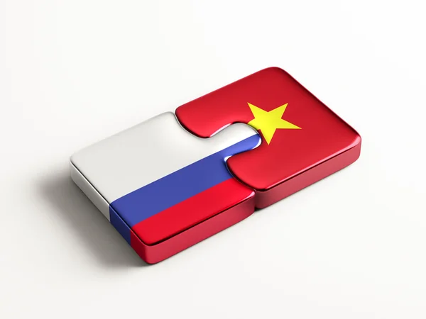 Rosja Wietnam logiczne pojęcia — Zdjęcie stockowe