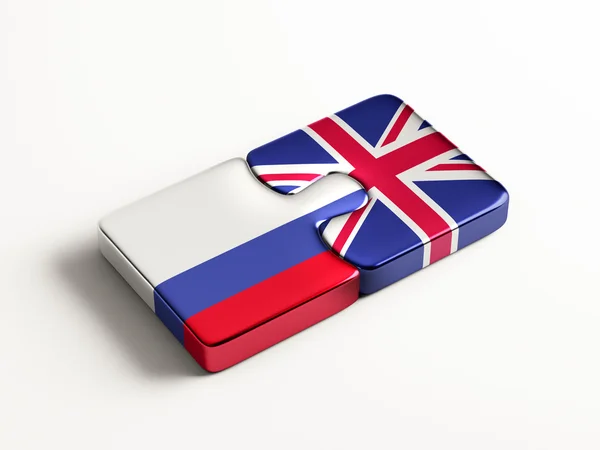 Rusland Verenigd Koninkrijk puzzel Concept — Stockfoto