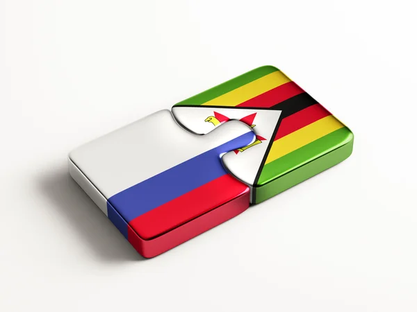 Russie Zimbabwe Puzzle Concept — Photo