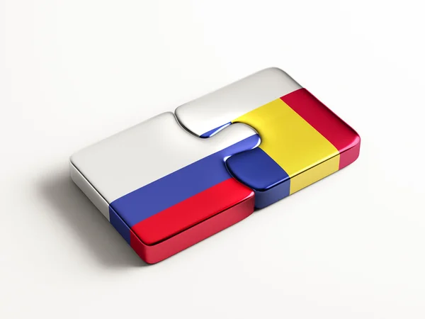 Russia Romania  Puzzle Concept — Stock Photo, Image