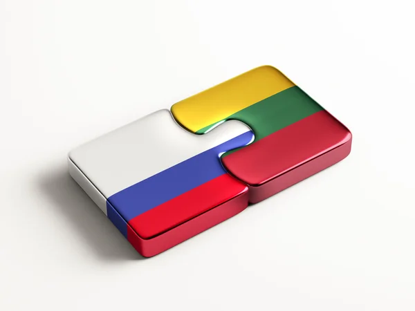 Lithuania Russia  Puzzle Concept — Stock Photo, Image