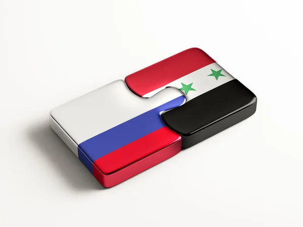 Suriye Rusya bulmaca kavramı — Stok fotoğraf