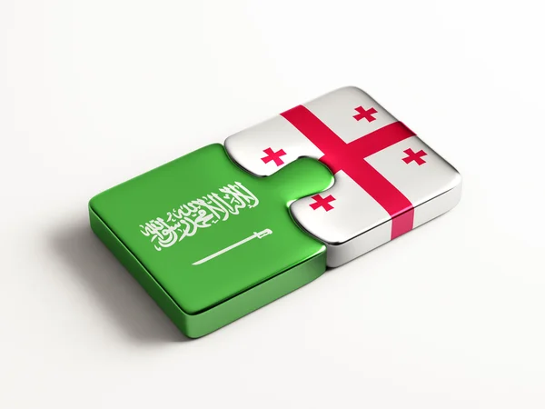 サウジアラビア ジョージア パズル コンセプト — ストック写真