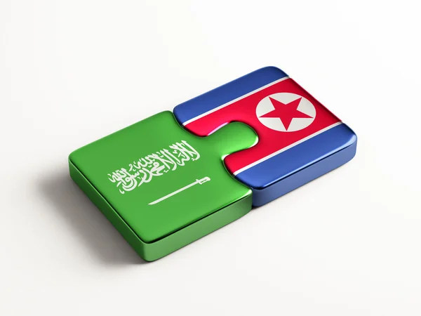 サウジアラビア北朝鮮パズル コンセプト — ストック写真