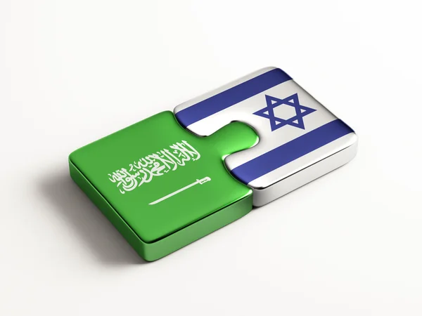 Saudi Arabia Israel  Puzzle Concept — Stock Photo, Image