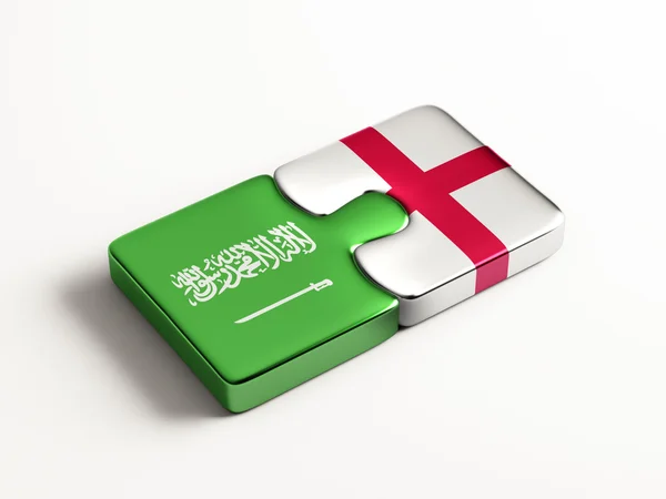 サウジアラビア イギリス パズル コンセプト — ストック写真