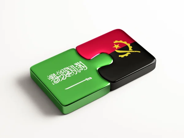 サウジアラビア アンゴラ パズル コンセプト — ストック写真
