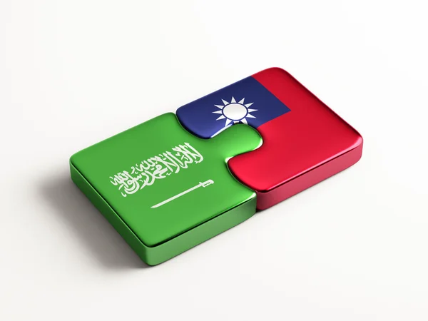 Saudiarabien Taiwan pussel koncept — Stockfoto