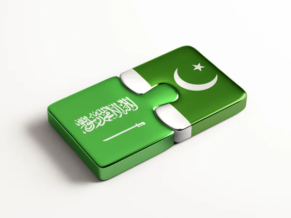 Saudi arabien pakistan puzzle-konzept — Stockfoto