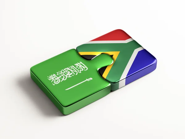 Sydafrika Saudiarabien pussel koncept — Stockfoto