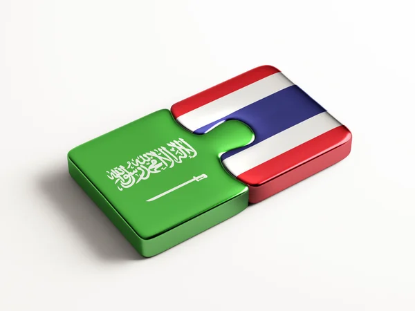 Thaimaa Saudi-Arabia Puzzle Concept — kuvapankkivalokuva