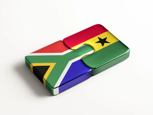 South Africa Ghana  Puzzle Concept — Stock Photo, Image