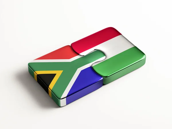 South Africa Hungary  Puzzle Concept — Stock Photo, Image