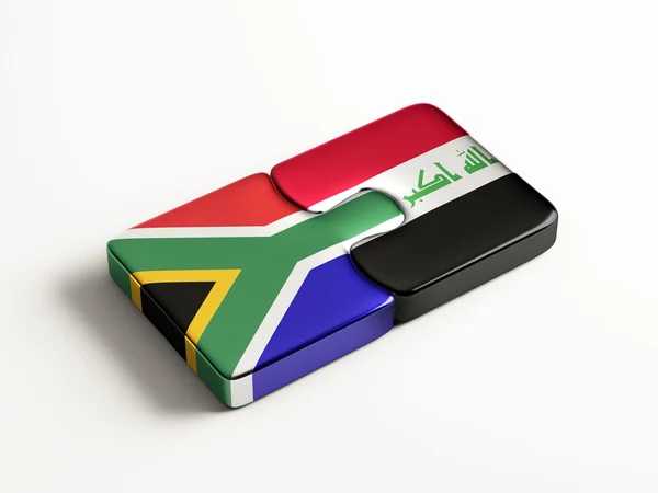 Sydafrika Irak Puzzle Concept - Stock-foto