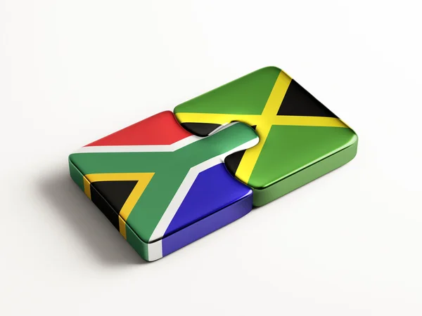 South Africa Jamaica  Puzzle Concept — Stock Photo, Image