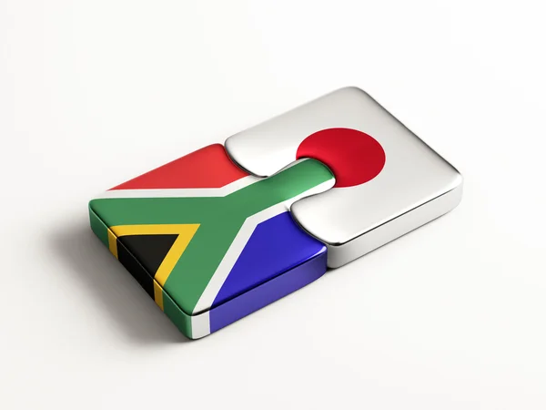 South Africa Japan  Puzzle Concept — Stock Photo, Image