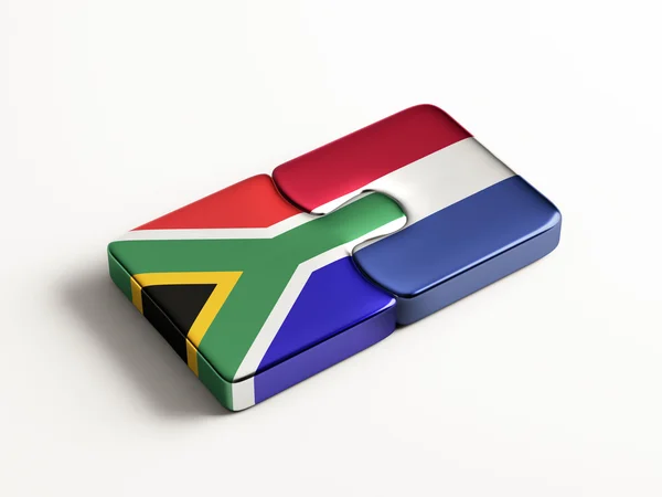 Zuid-Afrika Nederland puzzel Concept — Stockfoto