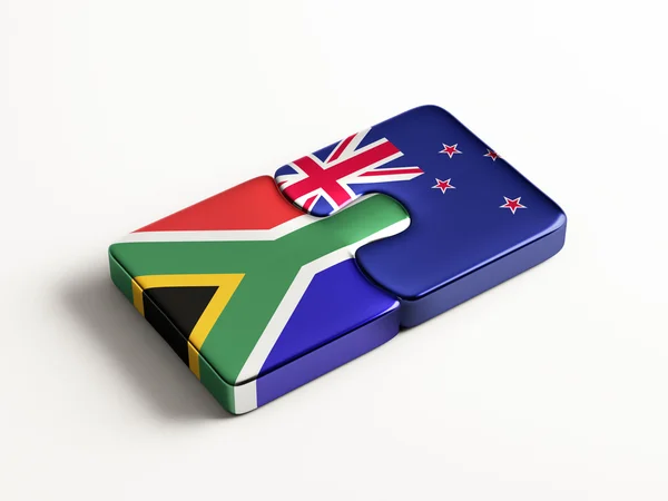 South Africa New Zealand  Puzzle Concept — Stock Photo, Image