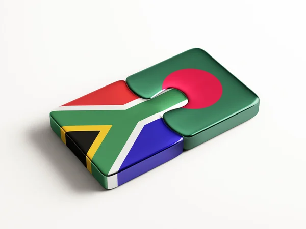 South Africa Bangladesh  Puzzle Concept — Stock Photo, Image