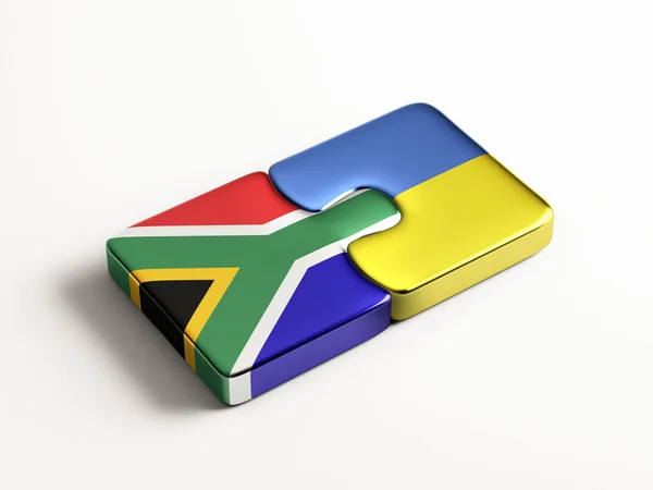 Zuid-Afrika Oekraïne puzzel Concept — Stockfoto