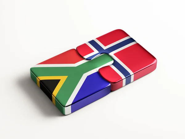 Zuid-Afrika Noorwegen puzzel Concept — Stockfoto